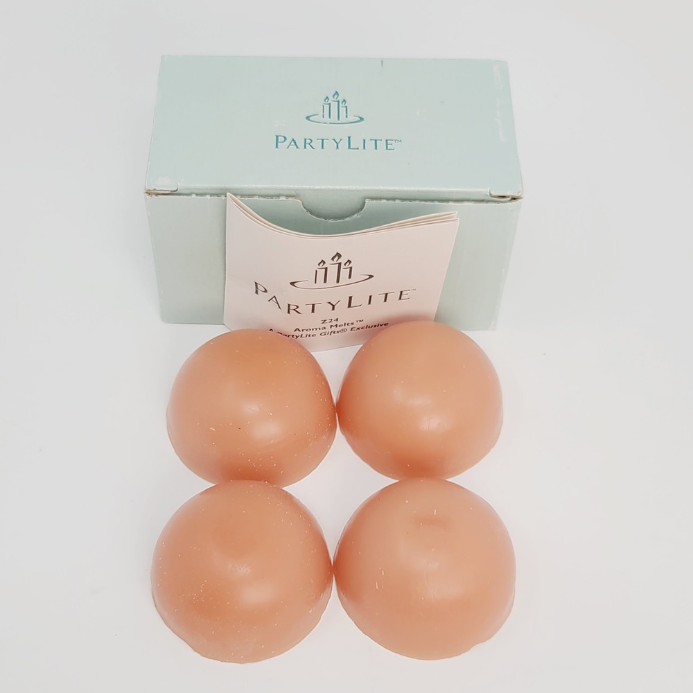 PartyLite Aroma Melts Homespun Memories Z2489 Peach Color Wax Melts Set of 4